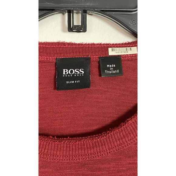 Hugo Boss Slim Fit Crew Neck Men's Ribbed Shirt L - Picture 6 of 10